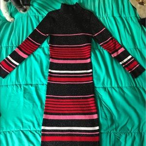 Forever 21 Slim Fit Multicolored Dress